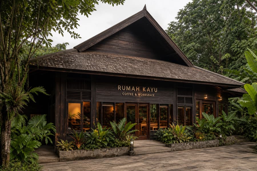 Ruang kerja hangat untuk percakapan dan kolaborasi anggota